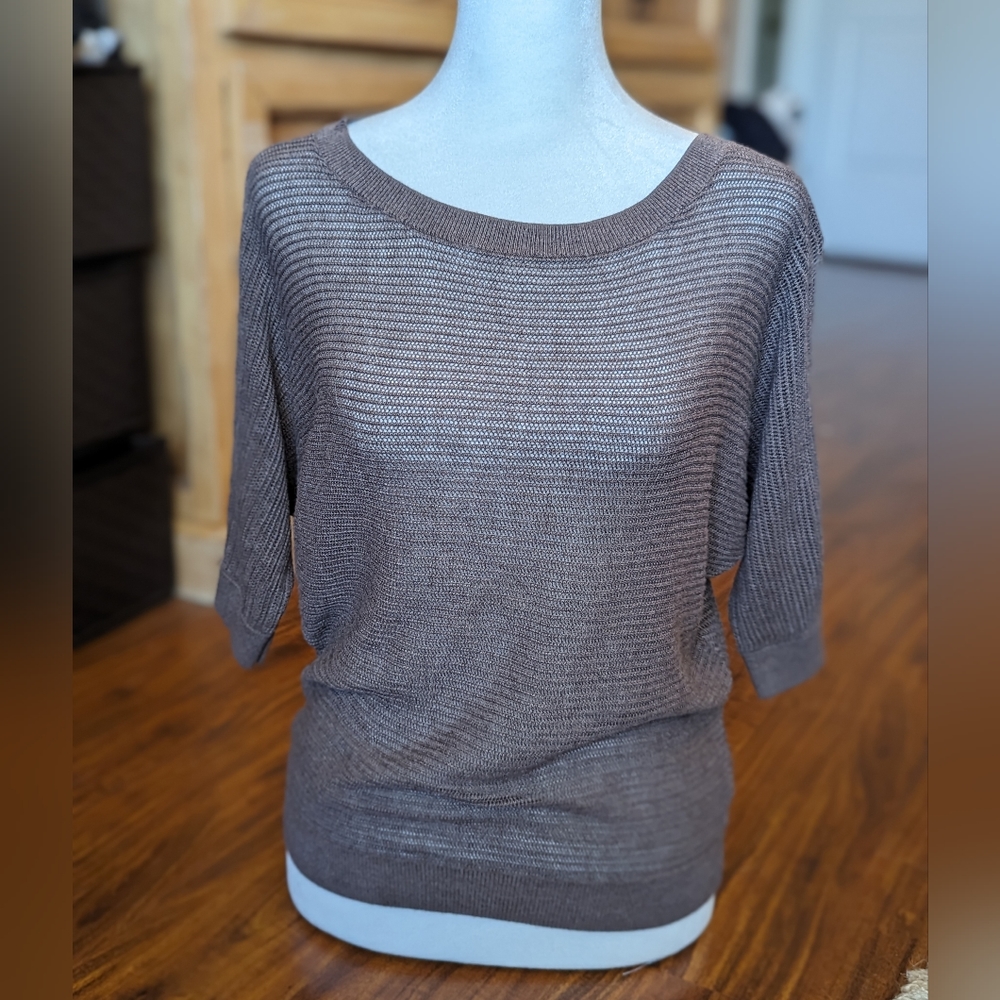 Express brown knit blouse size small